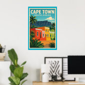 Affiche de voyage du Cap, Afrique du Sud, (Bureau à domicile)