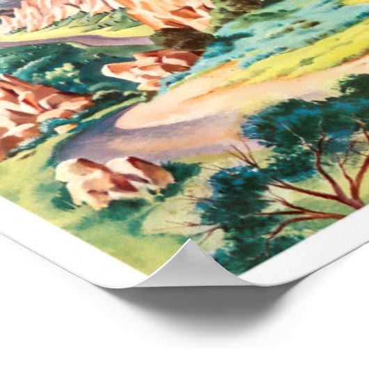 Affiche de voyage du Colorado (Coin)