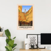 Affiche de voyage du domaine d'Ashridge (Bureau à domicile)