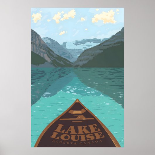 Affiche de voyage du lac Louise Canada (Devant)