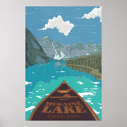 Affiche de voyage du lac Moraine Canada (Devant)