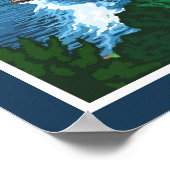 Affiche de voyage du lac Tahoe (Coin)