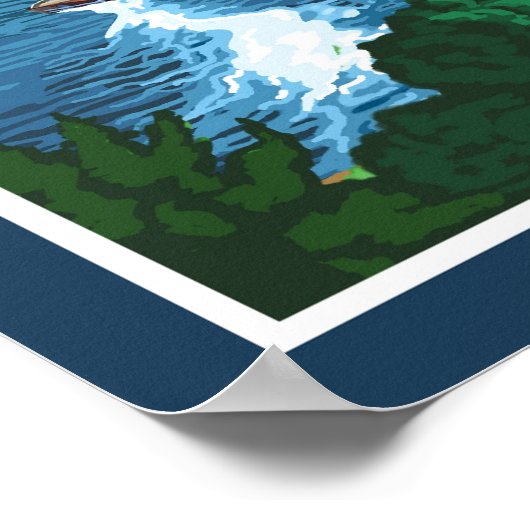 Affiche de voyage du lac Tahoe (Coin)