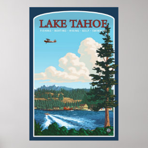 Affiche de voyage du lac Tahoe