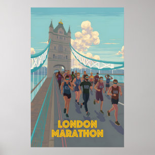 Affiche de voyage du Marathon de Londres