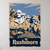 Affiche de voyage du mont Rushmore (Devant)