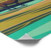 Affiche de voyage du Montana (Coin)