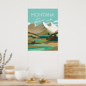 Affiche de voyage du Montana (Cuisine)