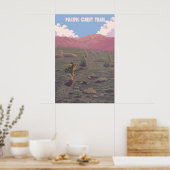 Affiche de voyage du Pacific Crest Trail (Cuisine)
