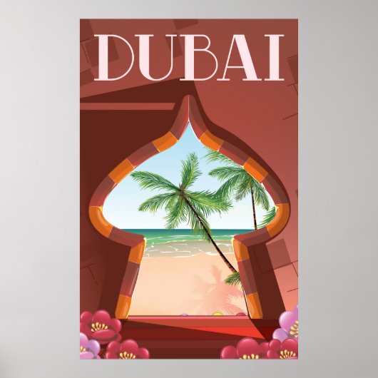 Affiche de voyage du Palais de Dubaï (Devant)