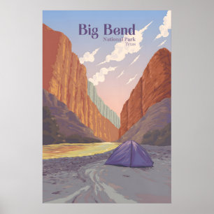 Affiche de voyage du Parc national de Big Bend