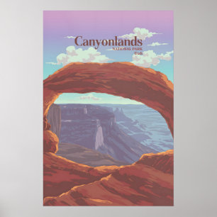 Affiche de voyage du parc national de Canyonlands