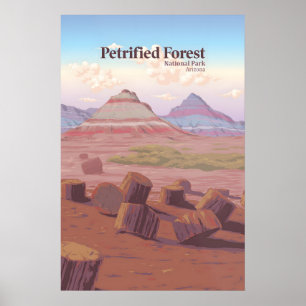 Affiche de voyage du parc national de la forêt pét