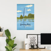 Affiche de voyage du parc national de la Gateway A (Bureau à domicile)