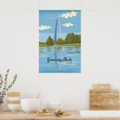 Affiche de voyage du parc national de la Gateway A (Cuisine)