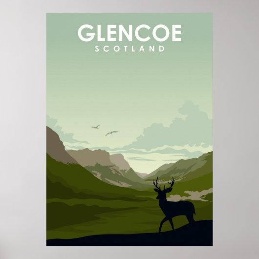 Affiche de voyage du parc national de l'Écosse Gle (Devant)