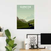 Affiche de voyage du parc national de l'Écosse Gle (Bureau à domicile)