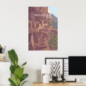 Affiche de voyage du Parc national de Mesa Verde (Bureau à domicile)