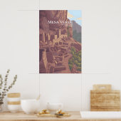 Affiche de voyage du Parc national de Mesa Verde (Cuisine)
