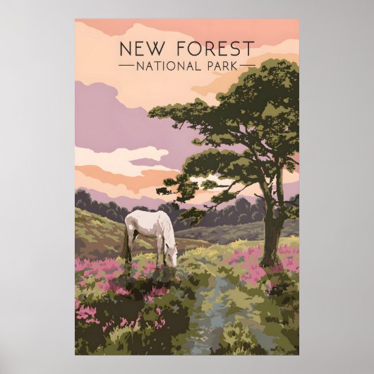 Affiche de voyage du parc national de New Forest (Devant)