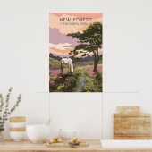 Affiche de voyage du parc national de New Forest (Cuisine)
