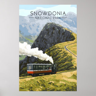 Affiche de voyage du parc national de Snowdonia