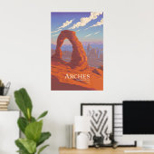 Affiche de voyage du Parc national des Arches (Bureau à domicile)