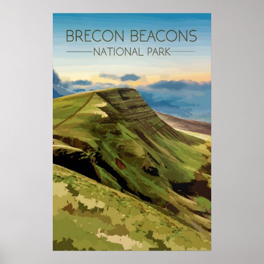 Affiche de voyage du Parc national des Brecon Beac (Devant)