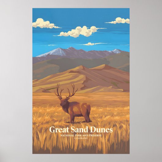 Affiche de voyage du Parc national des Great Sand (Devant)