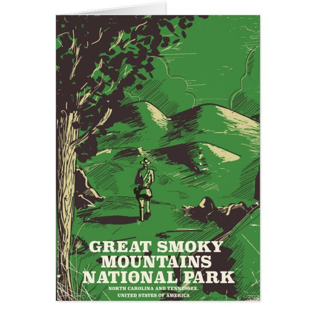 affiche de voyage du parc national des Great Smoky (Devant)