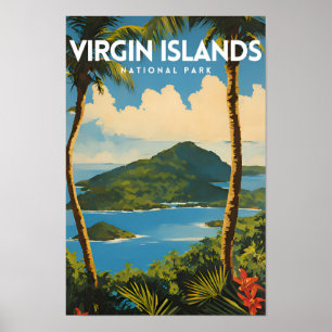Affiche de voyage du parc national des Îles Vierge