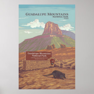 Affiche de voyage du parc national des montagnes G