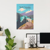 Affiche de voyage du parc national des North Casca (Bureau à domicile)