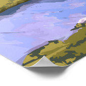 Affiche de voyage du Parc national des Pyrénées (Coin)