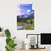 Affiche de voyage du Parc national des Pyrénées (Bureau à domicile)