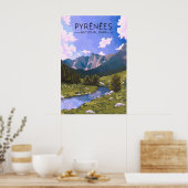 Affiche de voyage du Parc national des Pyrénées (Cuisine)