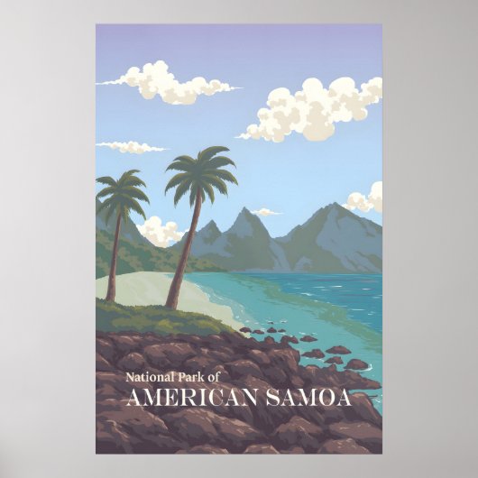 Affiche de voyage du Parc national des Samoa améri (Devant)