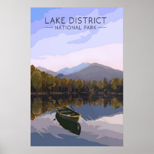 Affiche de voyage du Parc national du Lake Distric