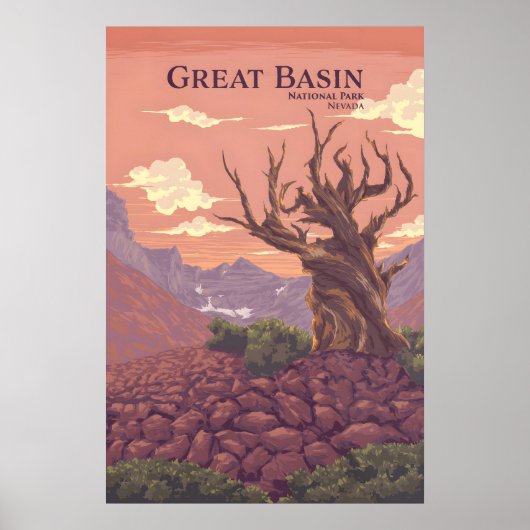 Affiche de voyage du Parc national Great Basin (Devant)