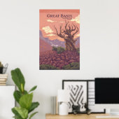 Affiche de voyage du Parc national Great Basin (Bureau à domicile)