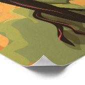 affiche de voyage du parc national Hot Springs (Coin)