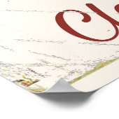 Affiche de voyage du parc national olympique Wolf  (Coin)