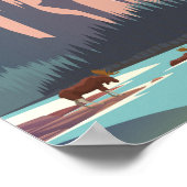 Affiche de voyage du parc national Yosemite (Coin)