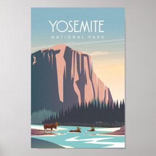 Affiche de voyage du parc national Yosemite