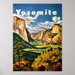 Affiche de voyage du parc national Yosemite