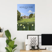 Affiche de voyage du parc Nonsuch Surrey (Bureau à domicile)
