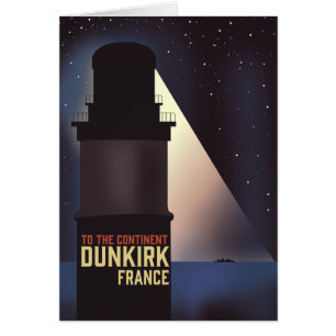 Affiche de voyage du phare de Dunkerque.