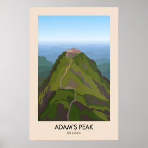 Affiche de voyage du pic d'Adams