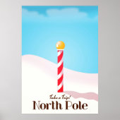 Affiche de voyage du Pôle Nord (Devant)