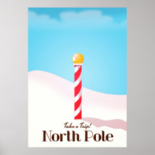 Affiche de voyage du Pôle Nord